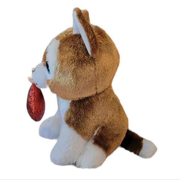 Ty Tysilk Smootches Puppy With Red Sparkle Heart - Picture 2 of 7